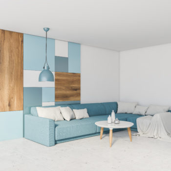 Modrý obývací pokoj - Nábytek STYL Turnov